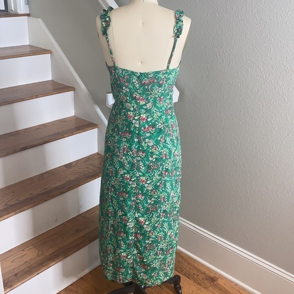 Lucy Paris Womens A-Lne Polyester Midi Dress Green - Picture 6 of 11